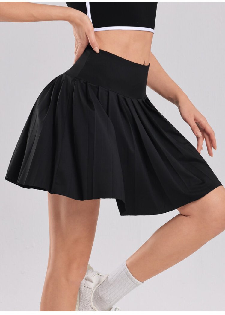 Back view of fitness pleated skirt for promotional gifts