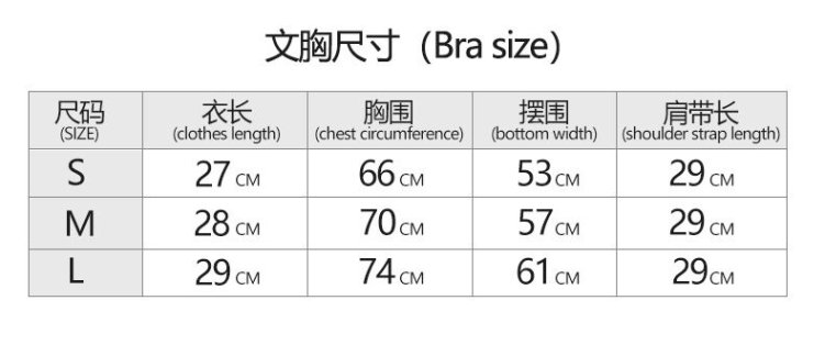 Fitness gym bra with comfortable support