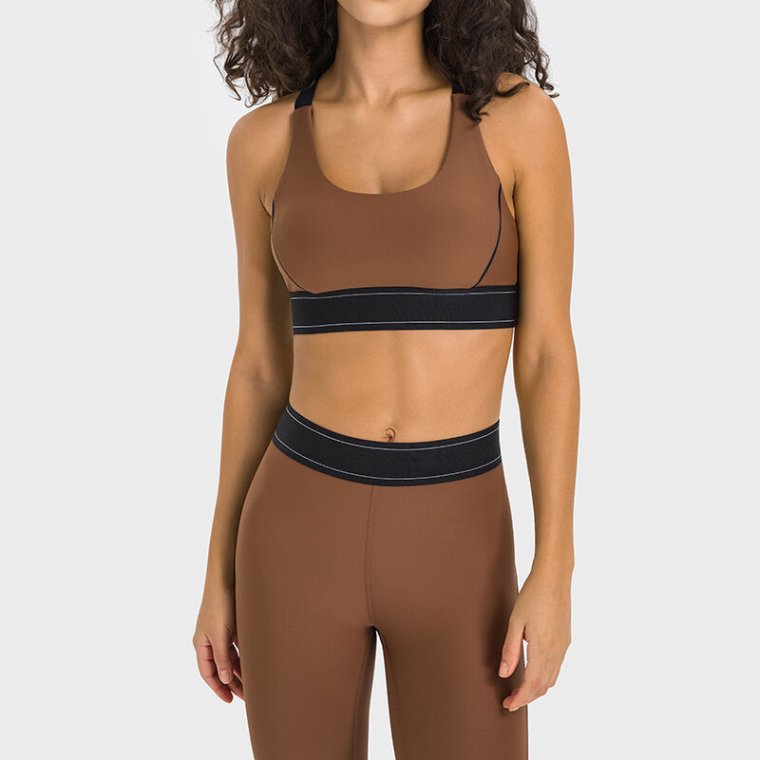 Durable yoga sports bra for women's exercise routines