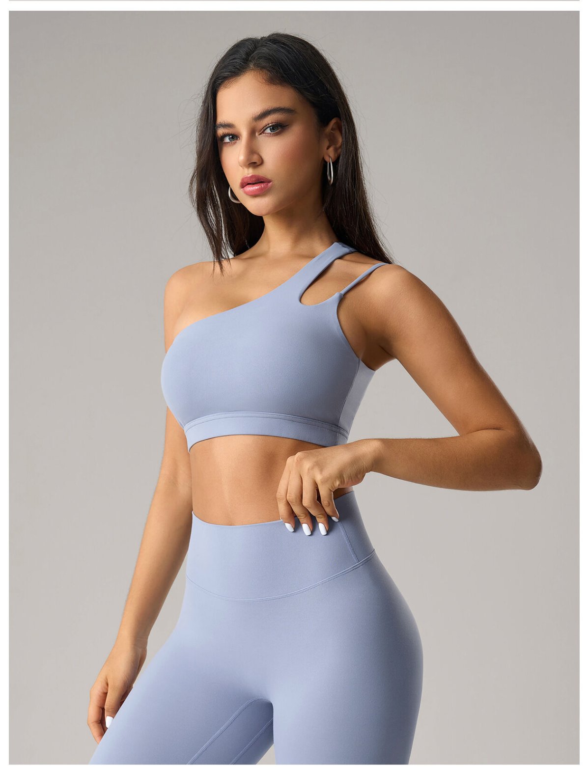 Front view of stylish yoga bra for women