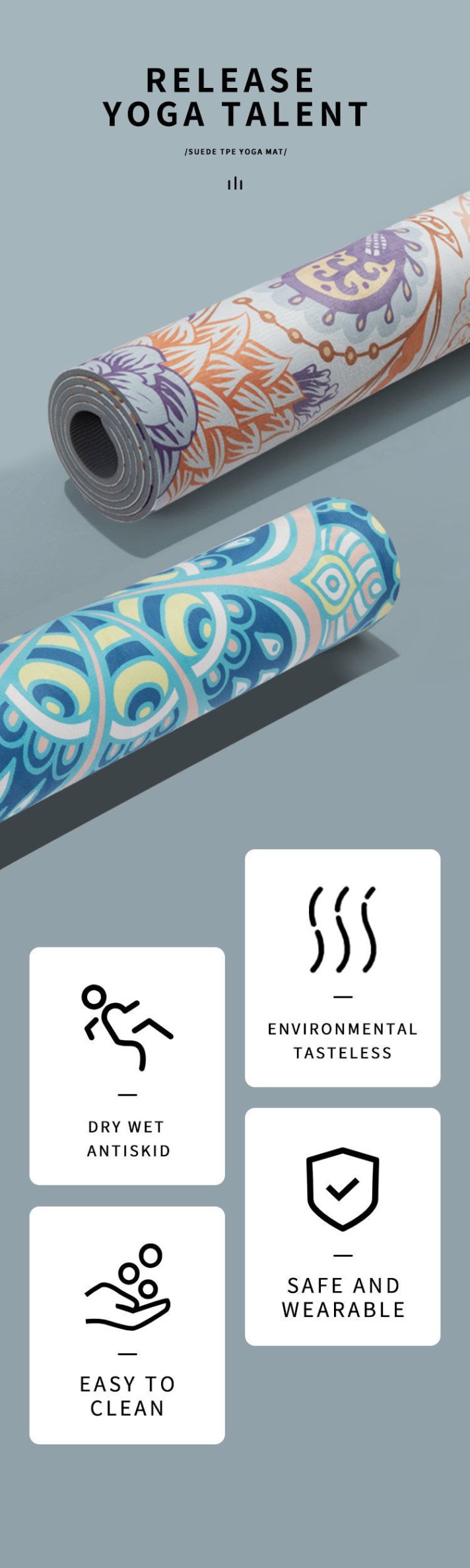 Colorful yoga mat for vibrant workouts