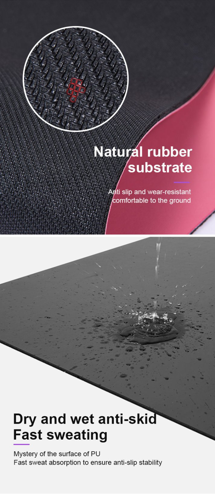 Textured yoga mat for enhanced grip