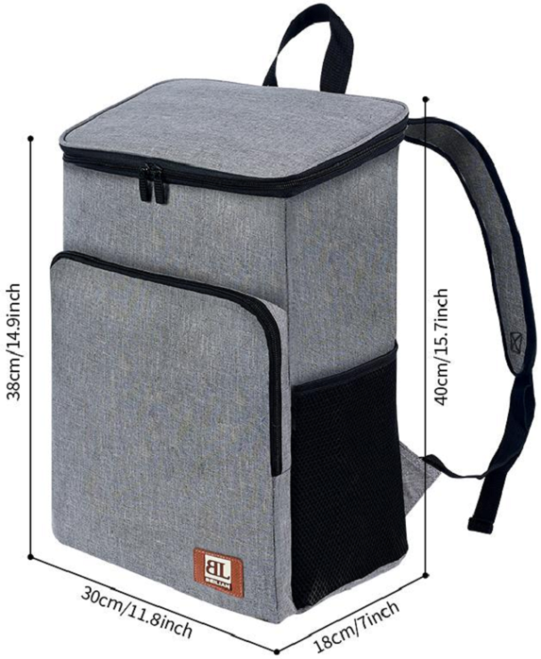 Detail view of outdoor backpack for enterprise gifts