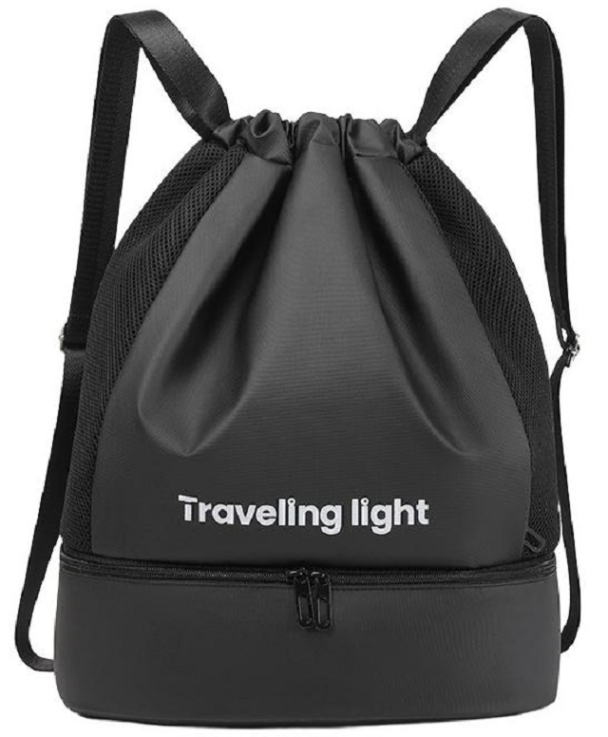 Side view of gym backpack