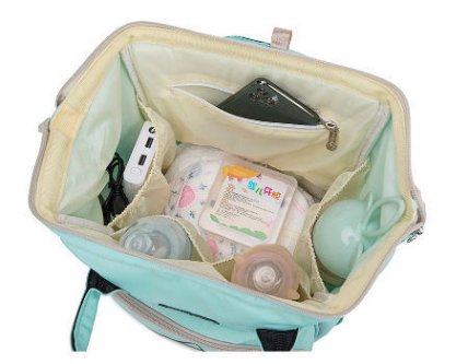Diaper bag with insulated pockets for keeping bottles and snacks fresh