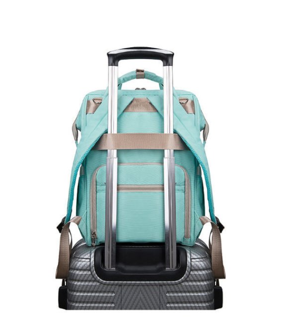 Diaper bag with a built-in changing pad for on-the-go diaper changes
