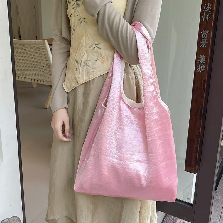 Detail view of eco-friendly single shoulder bag