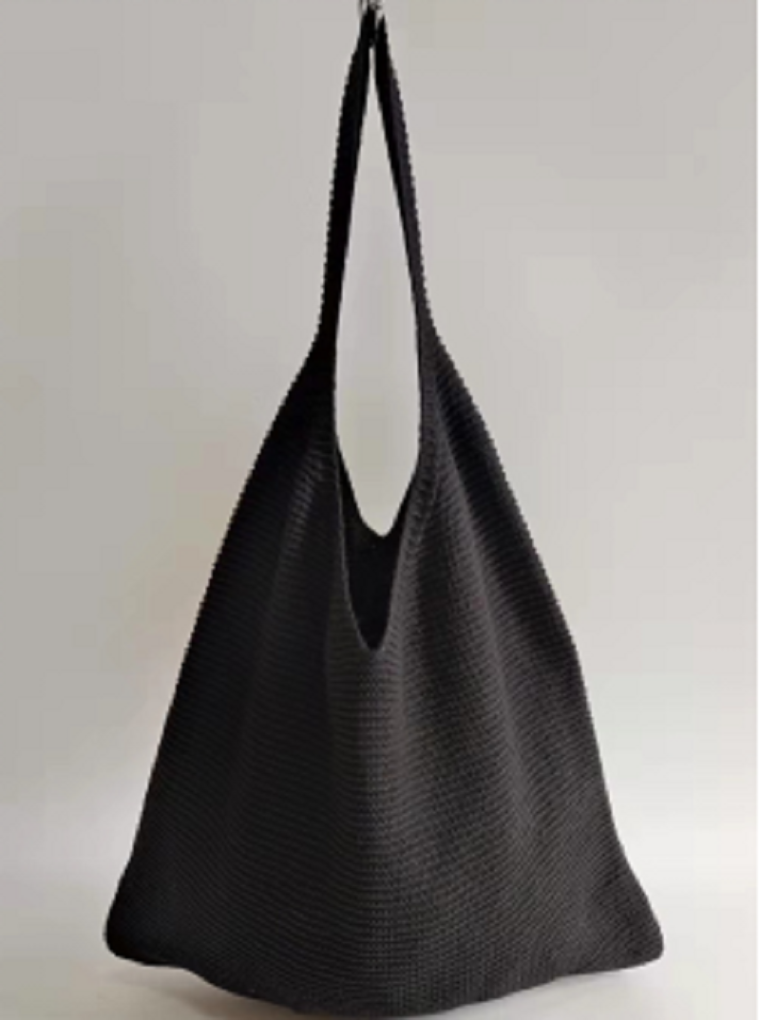 Crocheted shoulder bag PNG format