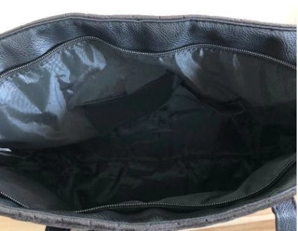 Pleuche handbag - side view