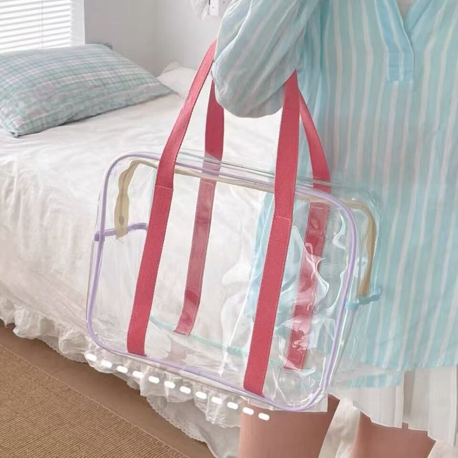 Another angle of transparent washbag