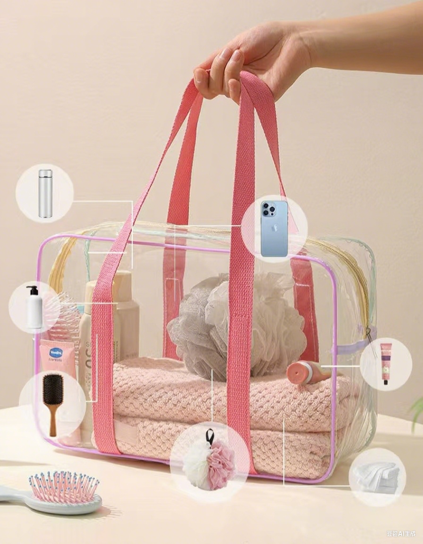 PNG version of transparent washbag