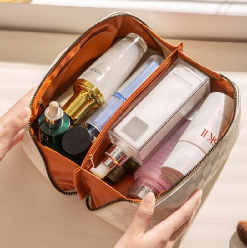 Stylish cosmetic bag with unique pattern