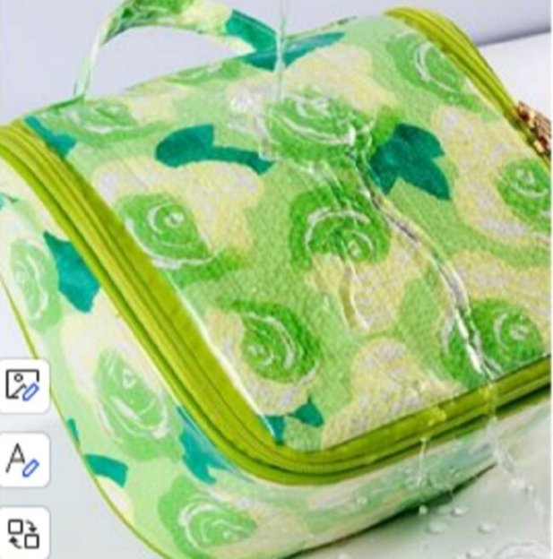 Luxury cosmetic bag in elegant style