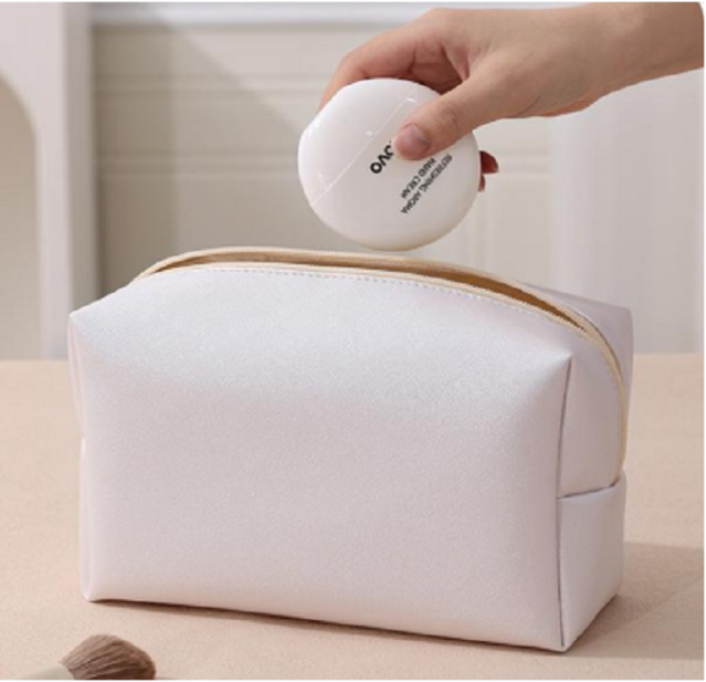 Pink cosmetic bag with elegant design