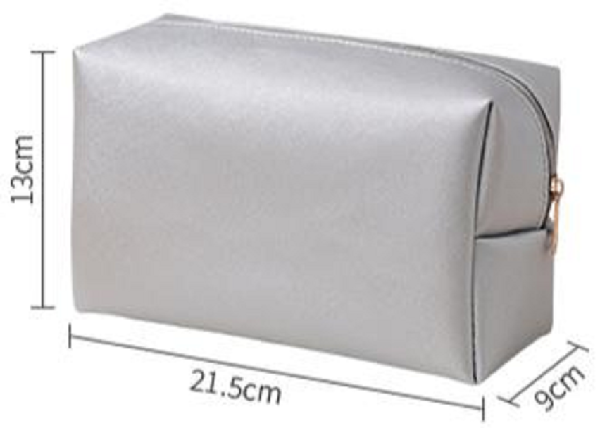 Octagonal promotional gift bag with items inside