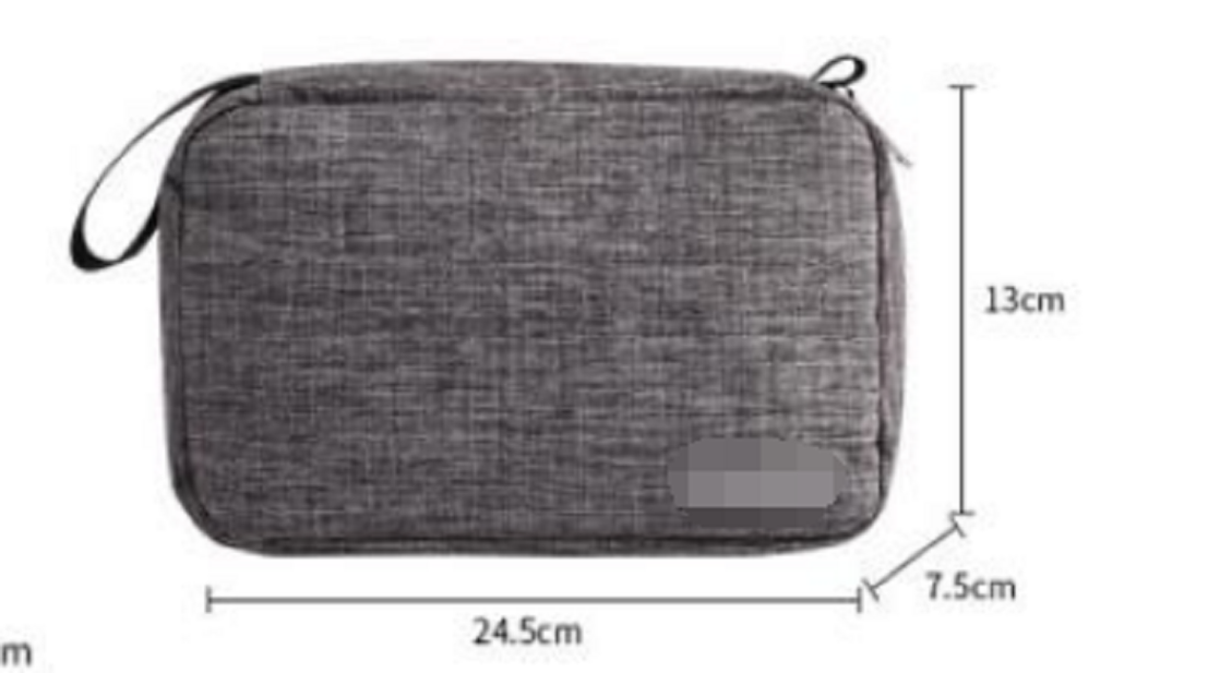 Pink cosmetic bag with unique design