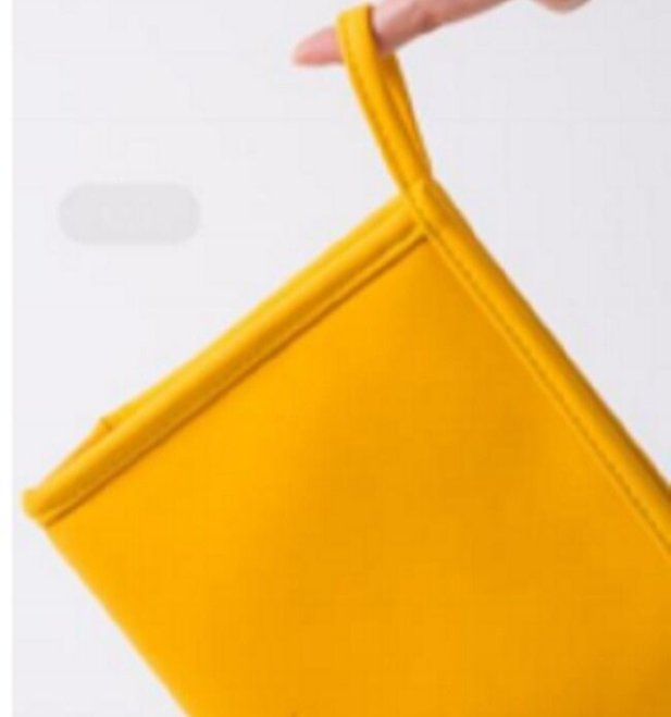A stylish cosmetic bag with a unique design for promotional gifts.