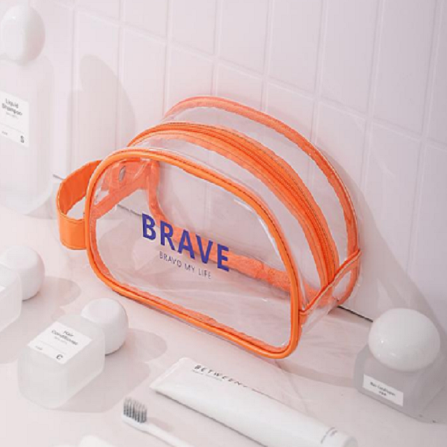 Compact cosmetic bag for corporate promotional items