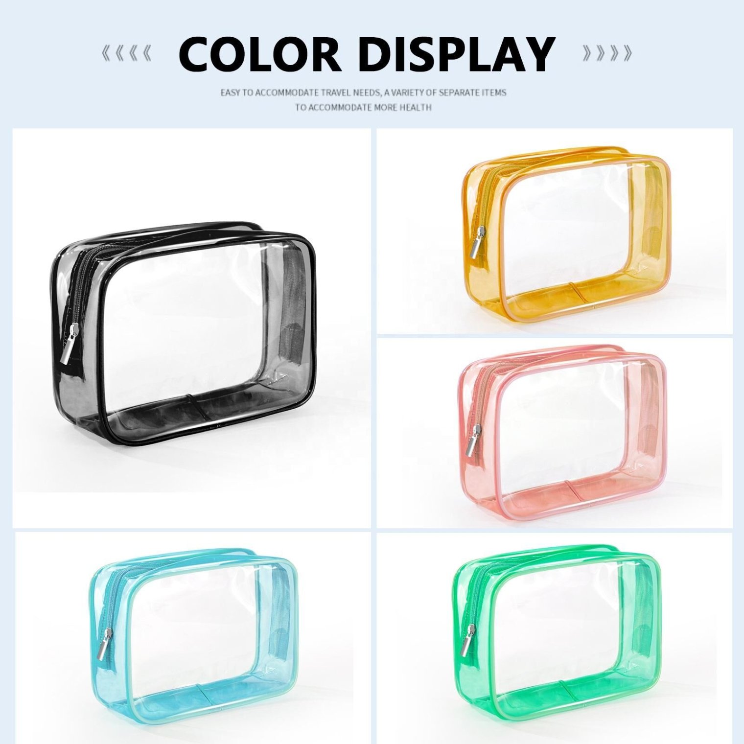 Multi-compartment cosmetic bag for organized storage