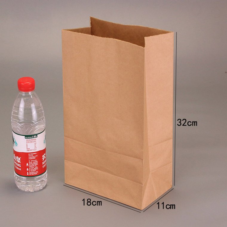 Stack of greaseproof bags for promotional use