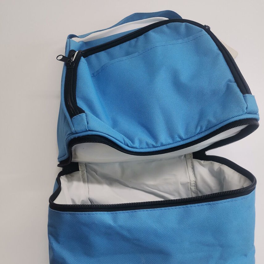 Side view of cooler diaper mummy promotional bag