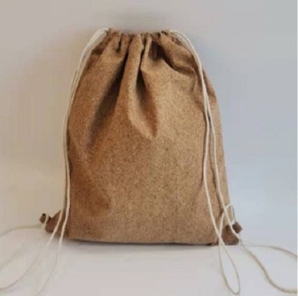 Front view of drawstring gift bag for promotional items