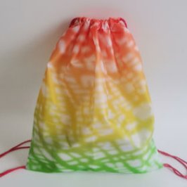 Promotional drawstring bag with company logo