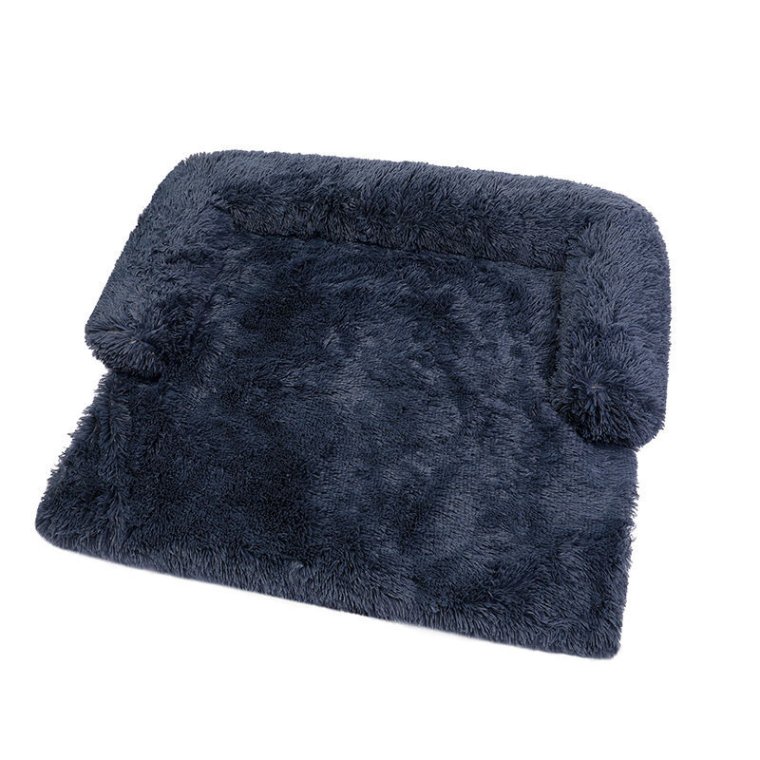 Detailed view of pet bed with soft cushioning