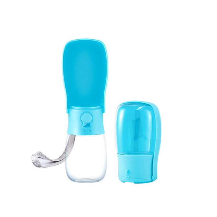 Detail view of pet water bottle for promotional items