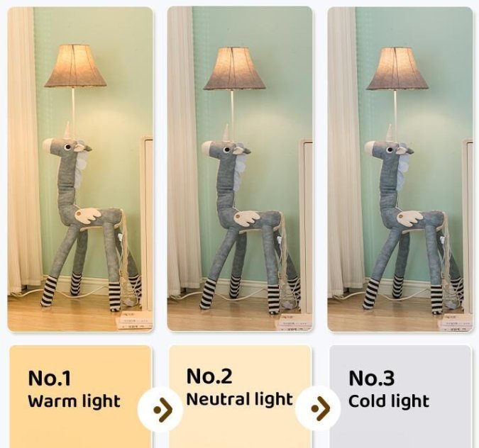 Adjustable children's floor lamp for reading