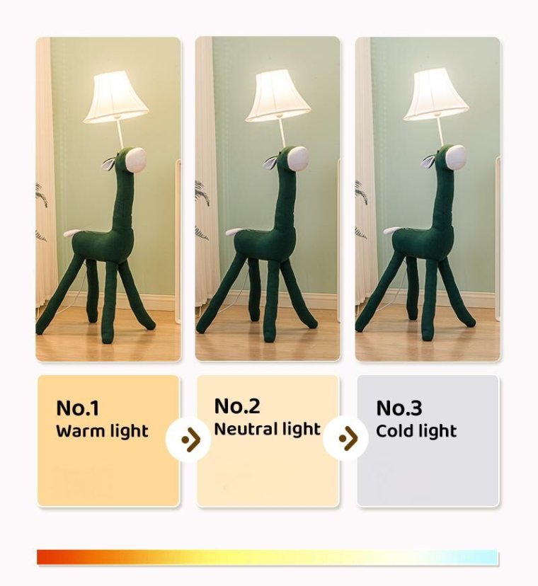 Cute floor lamp for kids' bedroom, safe design