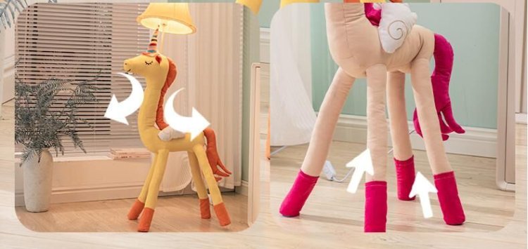 Functional children's floor lamp for study area