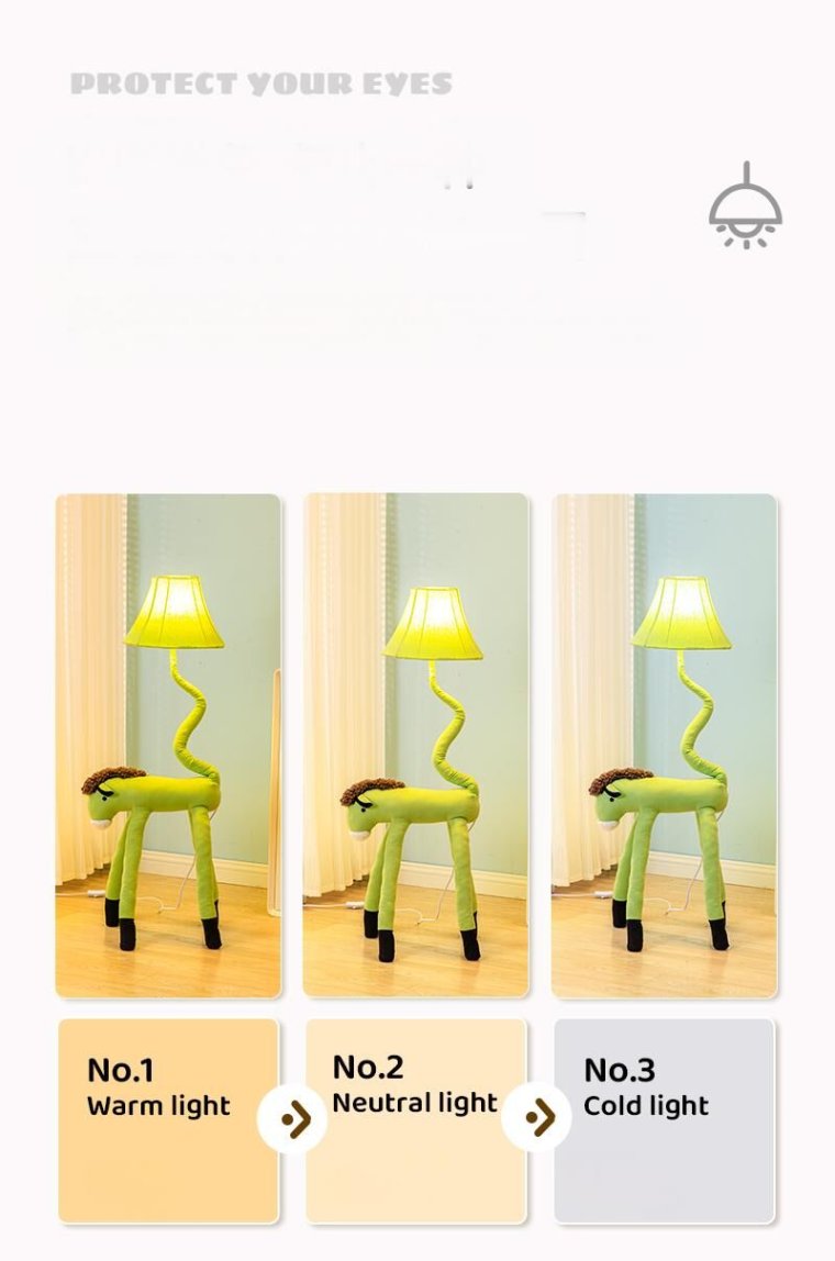 Colorful children's floor lamp for reading