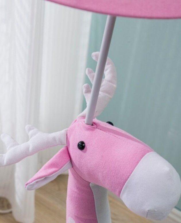 Adjustable height children's floor lamp