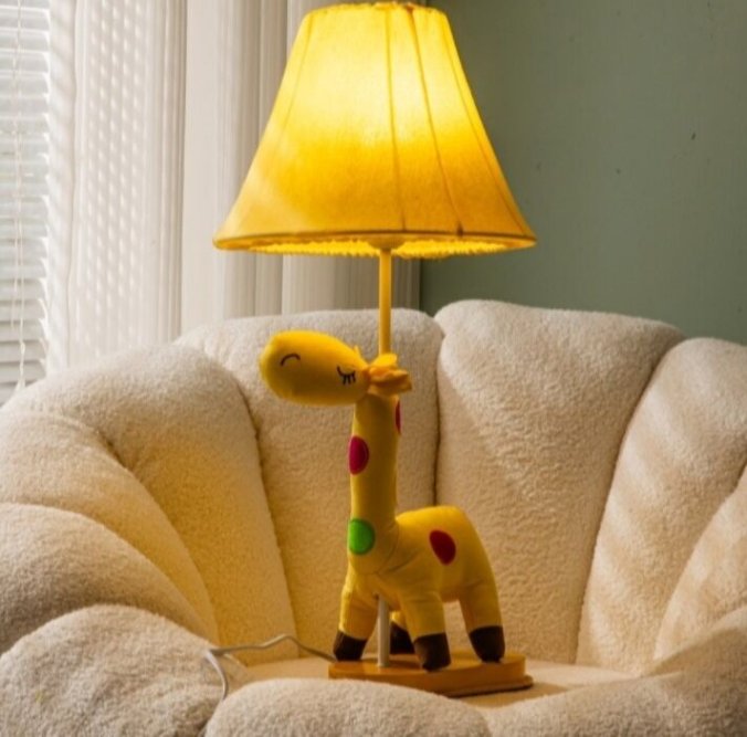 Cute children's table lamp with soft lighting