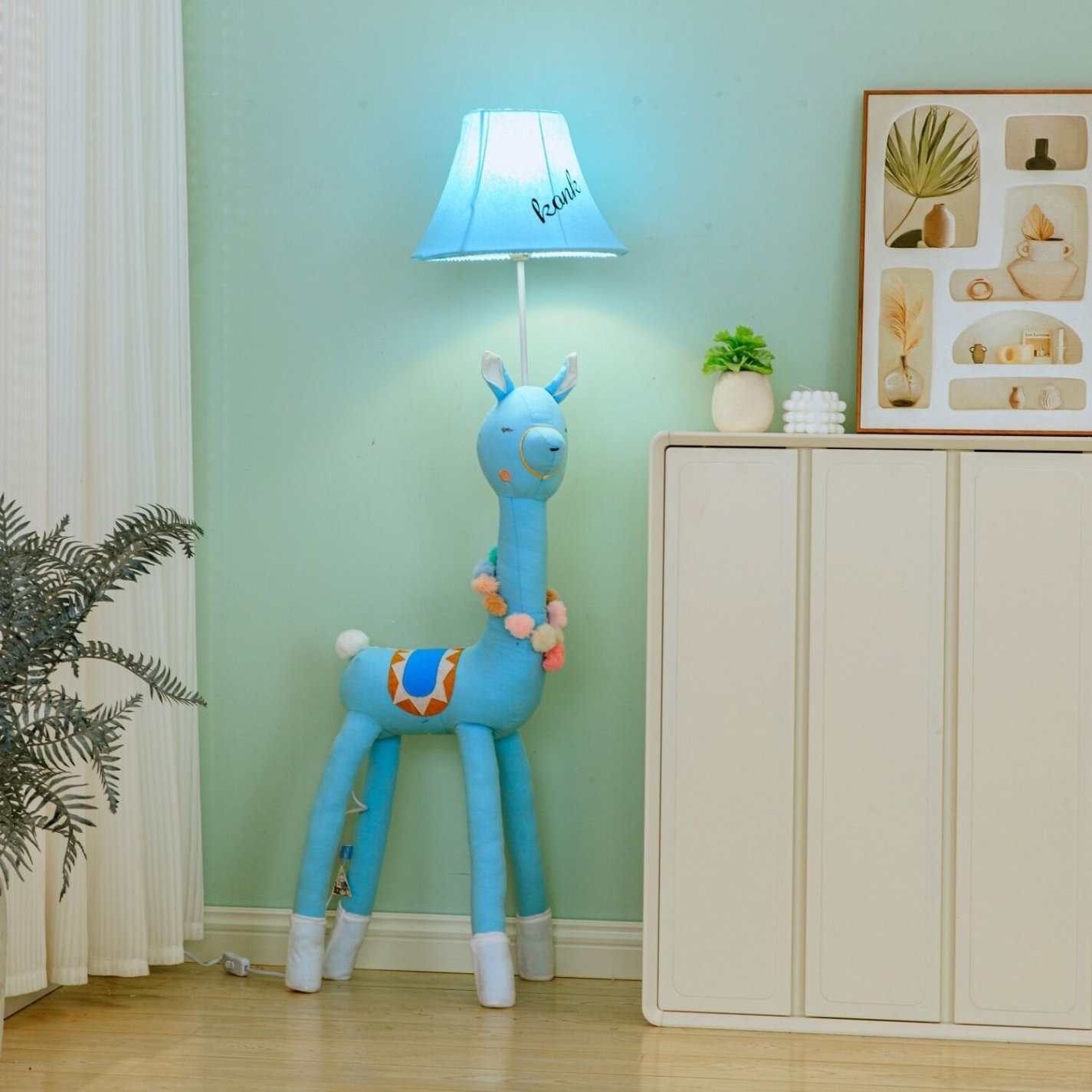 Colorful kids floor lamp for bedroom