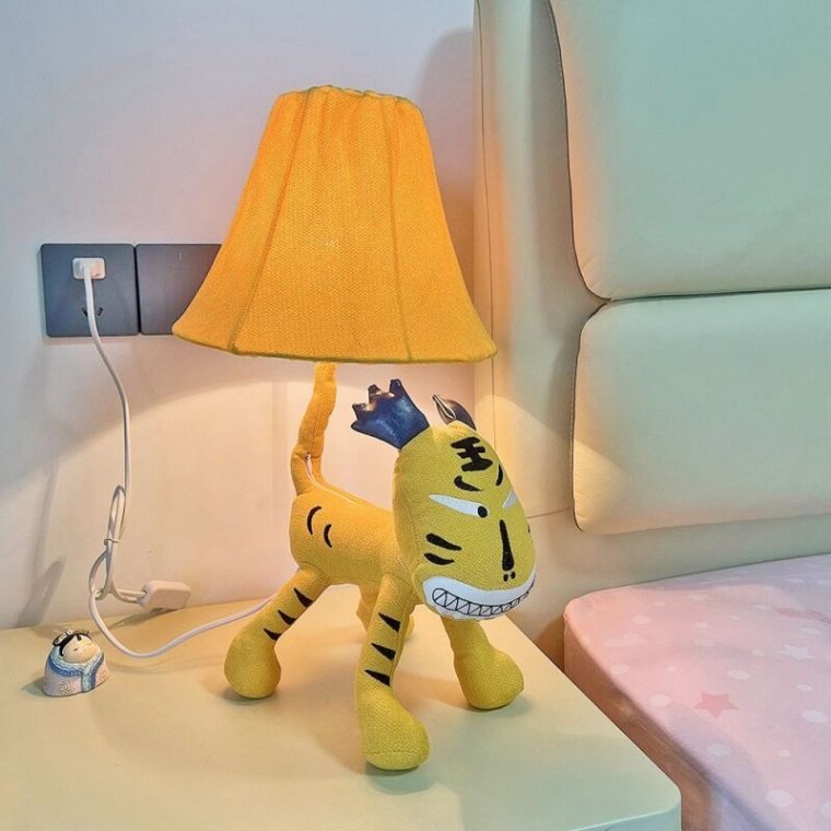 Modern kids table lamp with soft light