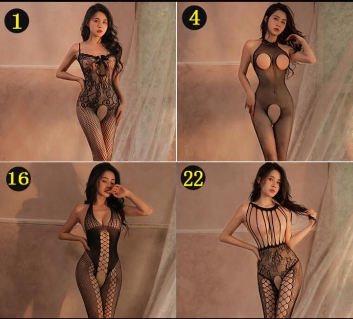 Stylish sexy bodystocking in black