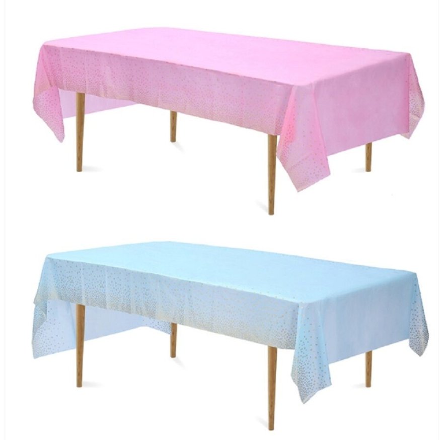 Children's lamp on vibrant dot table linen