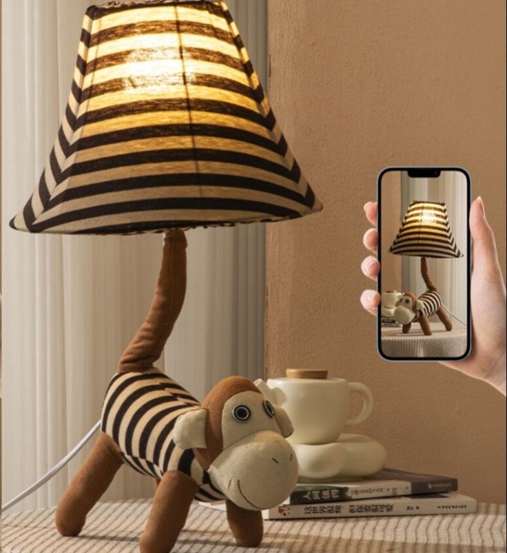 Kids table lamp with colorful design