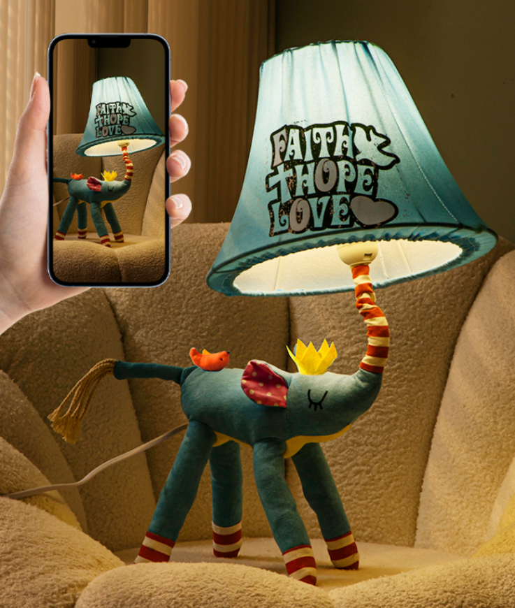 Children's night lamp with soft light