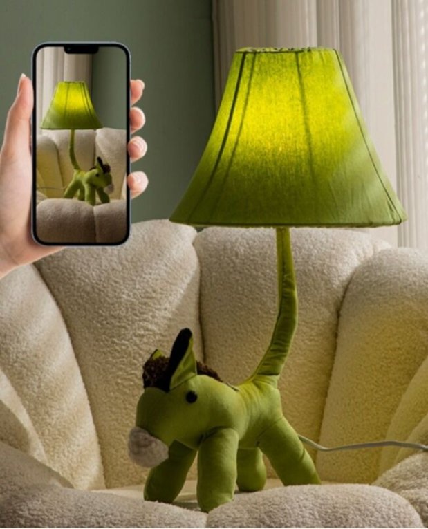 Childrens table lamp with adjustable brightness