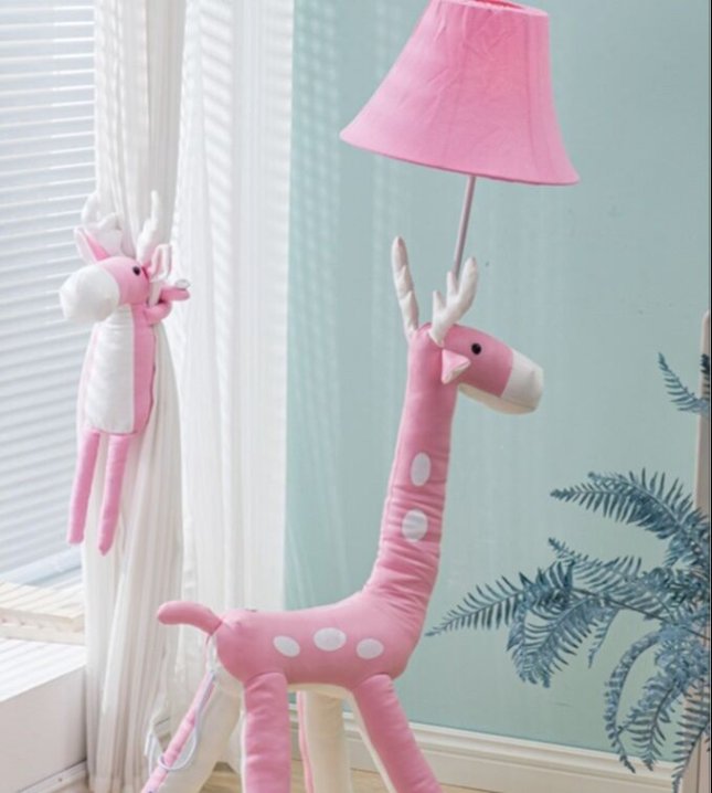 Colorful lamp for children's bedroom with playful design