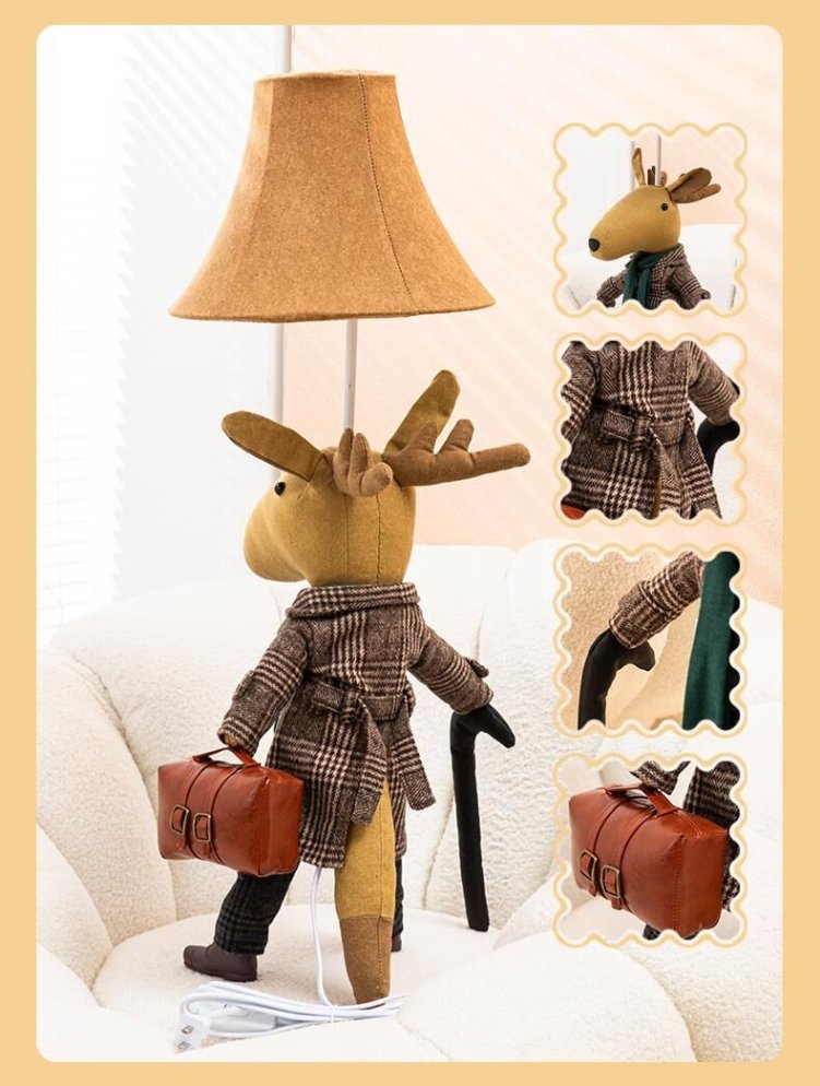 Pretty children's table lamp with decorative elements