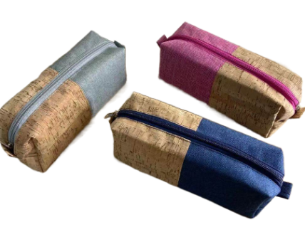 PVC cosmetic bag with zipper closure