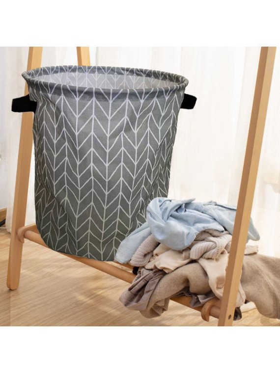 Open laundry hamper displaying its interior space