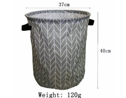 Detail shot of the laundry hamper's construction and material