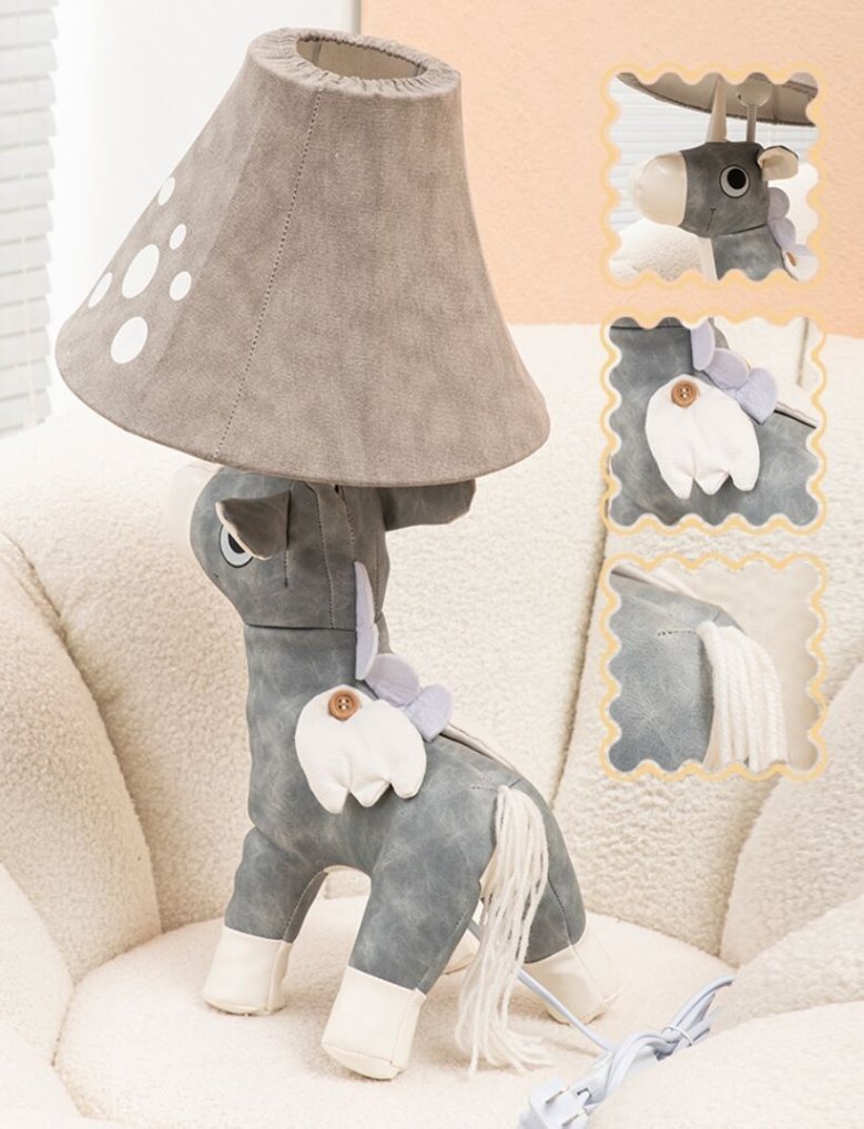 Simple children's table lamp with soft light