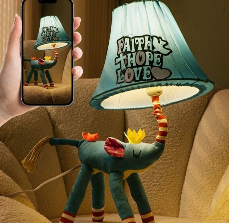 Colorful children's table lamp
