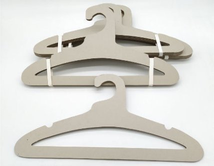Cardboard clothes hangers for children's lamp